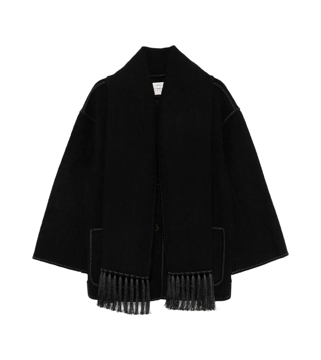 Embroidered scarf jacket