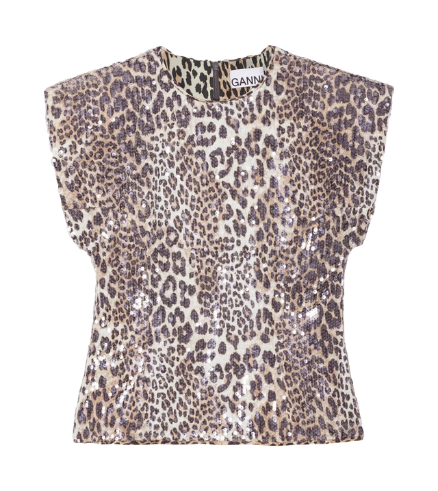 Bluse mit Leoparden-Print