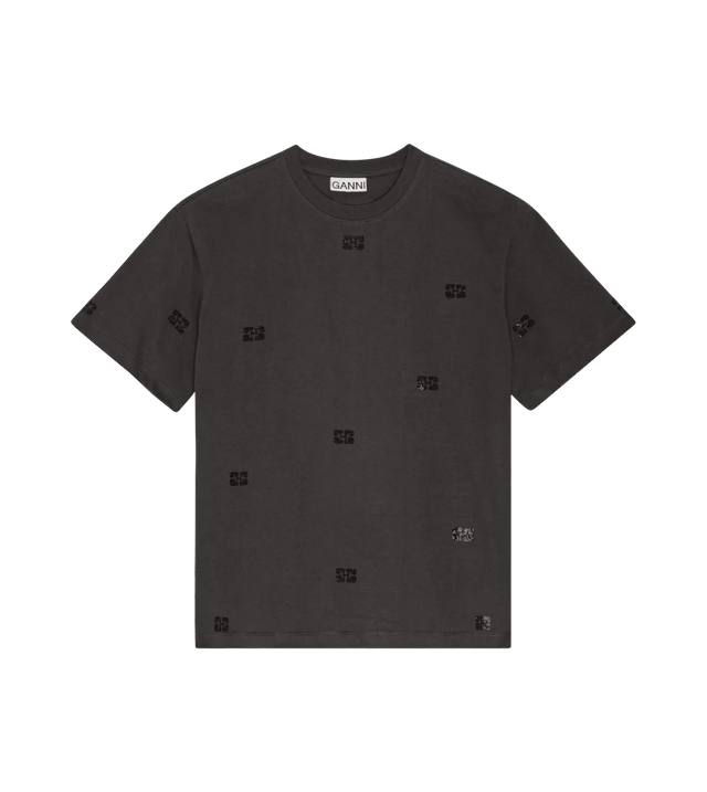 T-Shirt mit Logo-Verzierung
