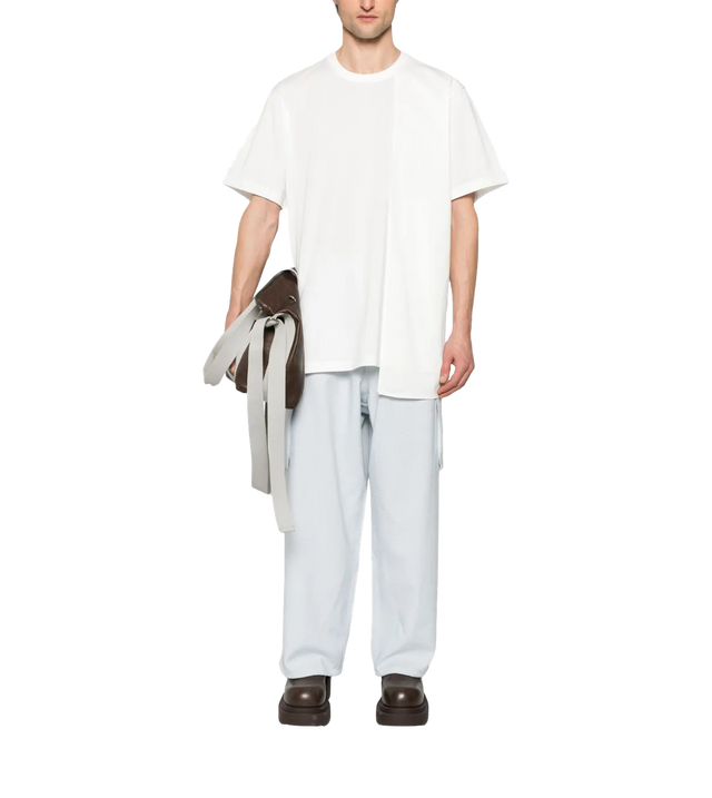 T-shirt with asymmetric hem 