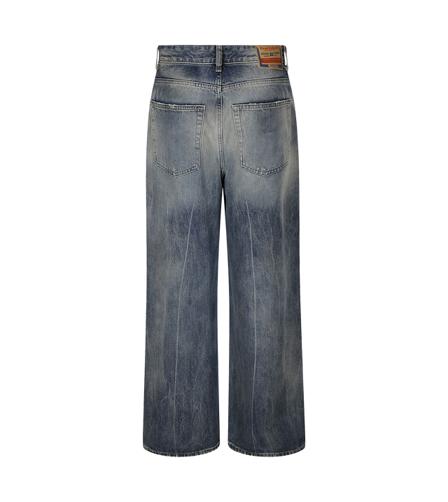 Ausgeblichene Wide-Leg-Jeans