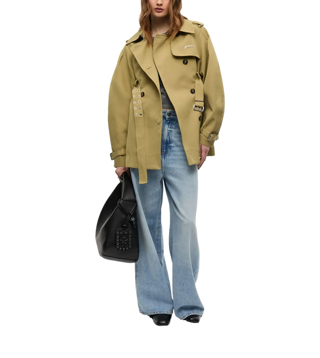 Trenchcoat mit Ballonärmeln