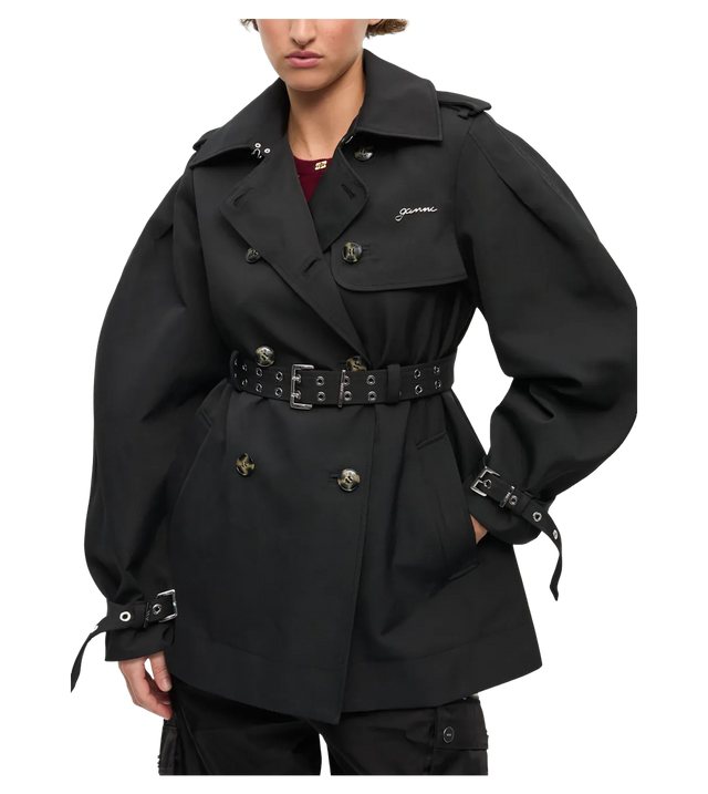 Trenchcoat mit Ballonärmeln