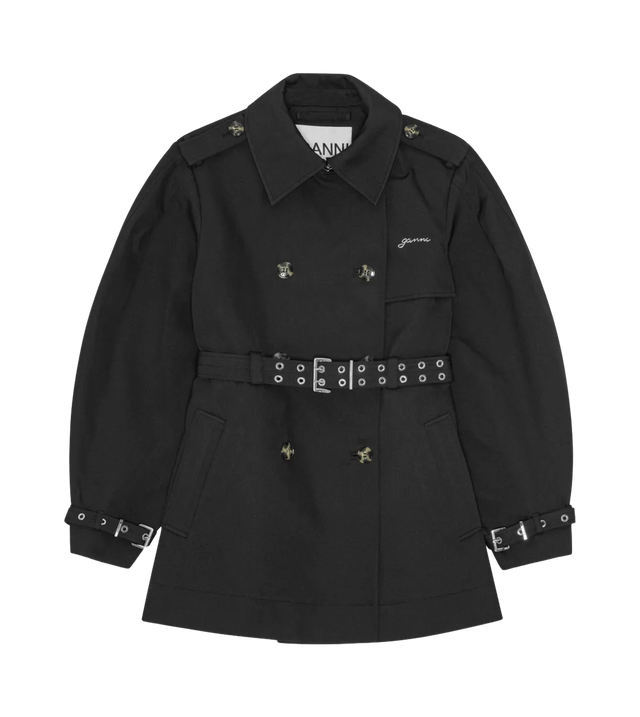 Trenchcoat mit Ballonärmeln