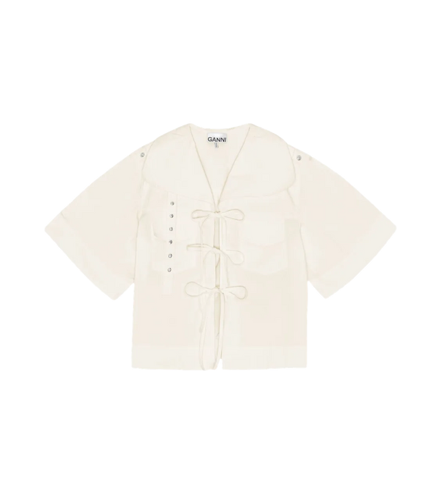 Bluse aus Stretch-Baumwolle
