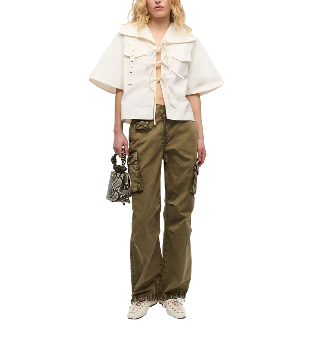 Bluse aus Stretch-Baumwolle