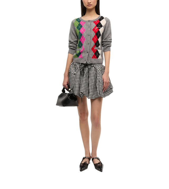 Cardigan mit Argyle-Muster
