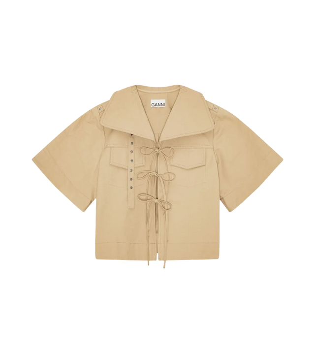 Bluse aus Stretch-Baumwolle