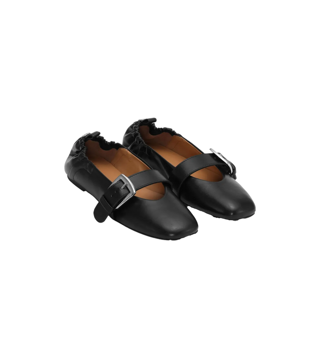 Ballerinas aus Faux-Leder