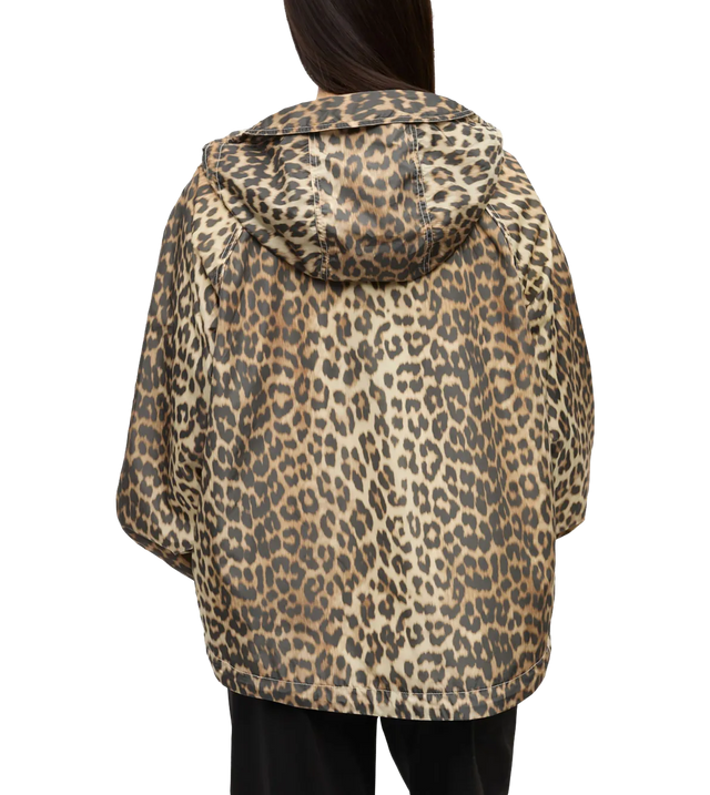 Kapuzenjacke mit Leoparden-Print