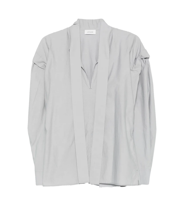 Ascot Bluse mit V-Ausschnitt