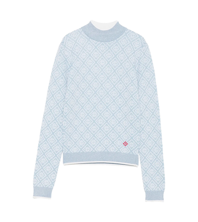 Top mit Monogramm-Muster