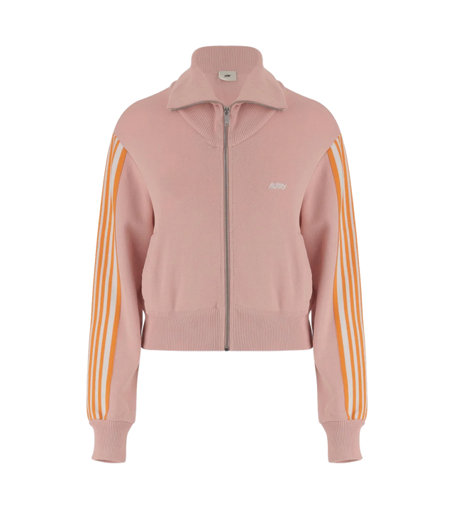 Zip-Jacke mit Streifendetail