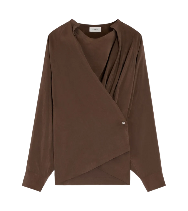 Bluse mit verdrehten Falten