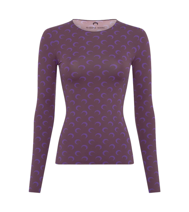 Langarmshirt mit Mond-Print