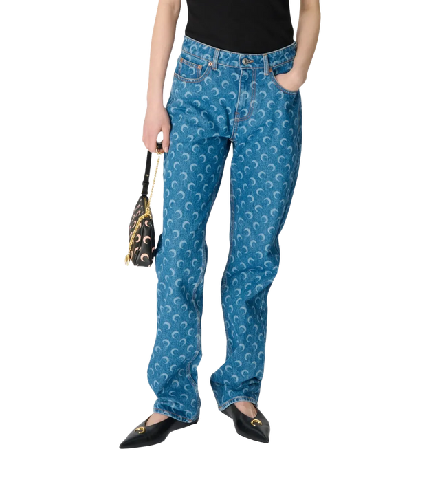 Moon Laser Jeans mit geradem Bein