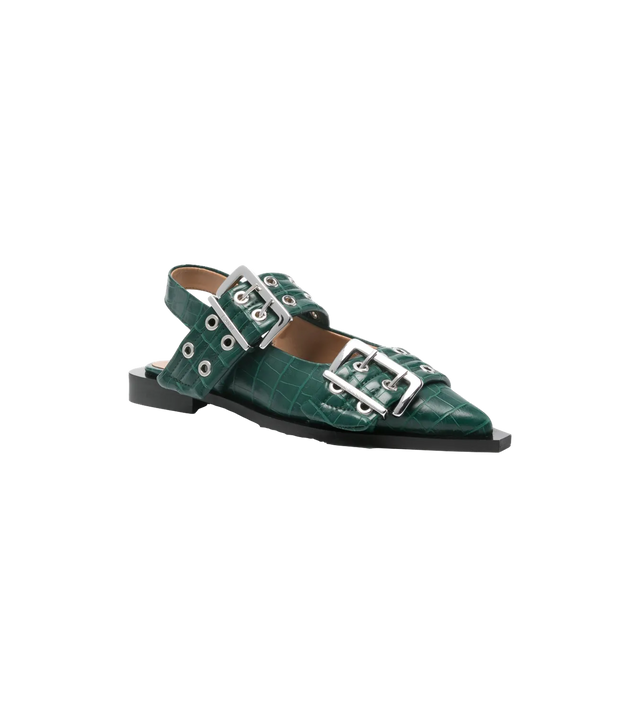 Spitze Pumps mit Doppelschnalle