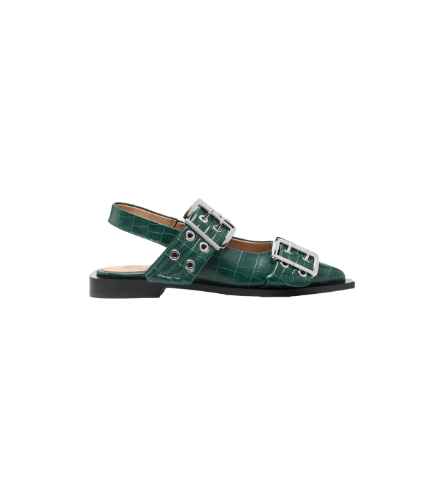 Spitze Pumps mit Doppelschnalle