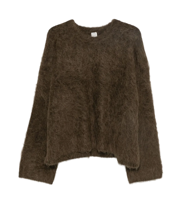 Lockerer Alpaka-Strickpullover