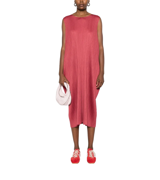 Ärmelloses Kleid mit Falten