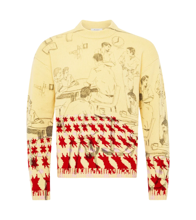 Pullover mit Hahnentrittmuster