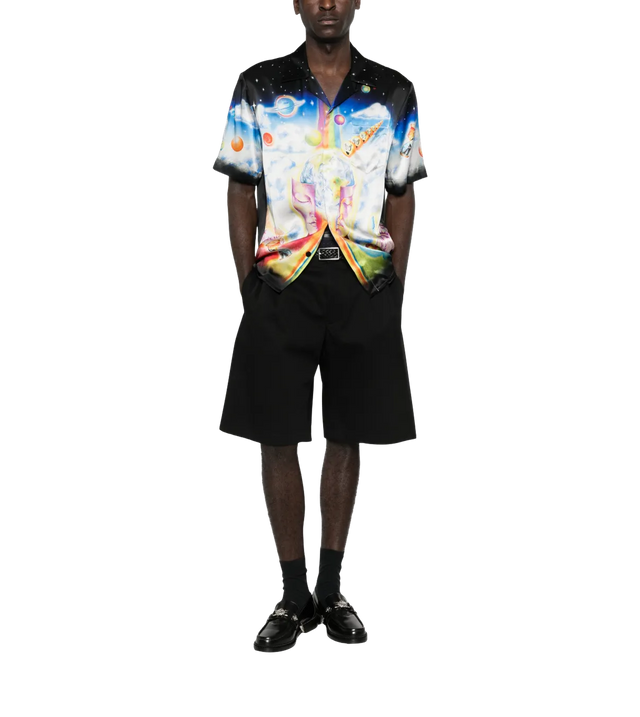 Kurzärmeliges Hemd mit Galaxy-Print