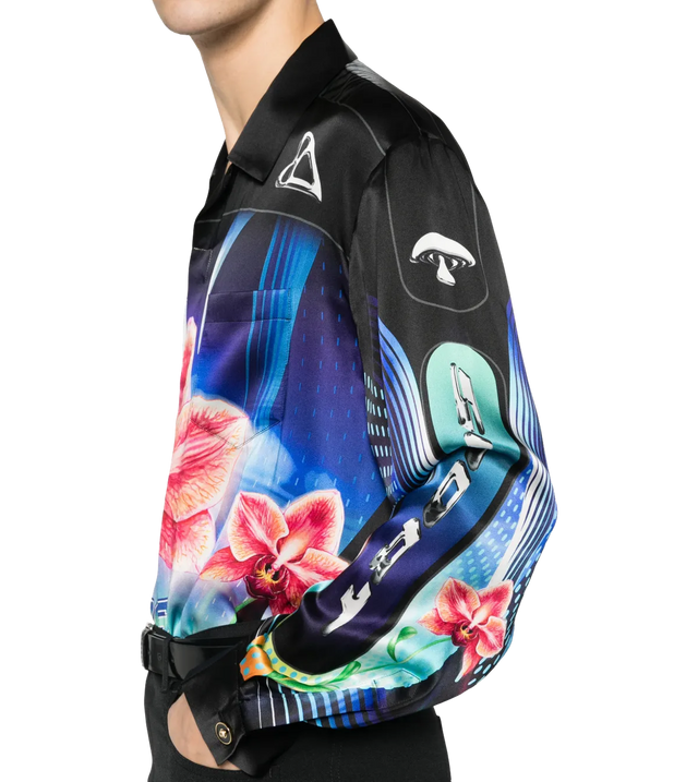 Orchid Racer Seiden-Hemd