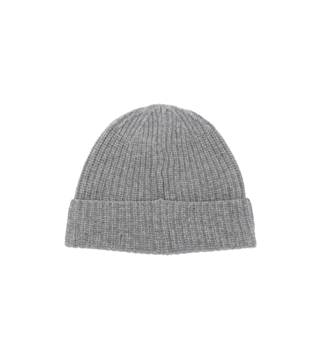 Gerippte Beanie mit Logo-Patch