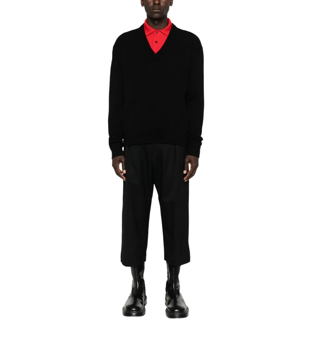 Kaschmirpullover mit V-Ausschnitt