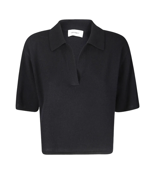 Kaschmirpullover mit Poloshirtkragen