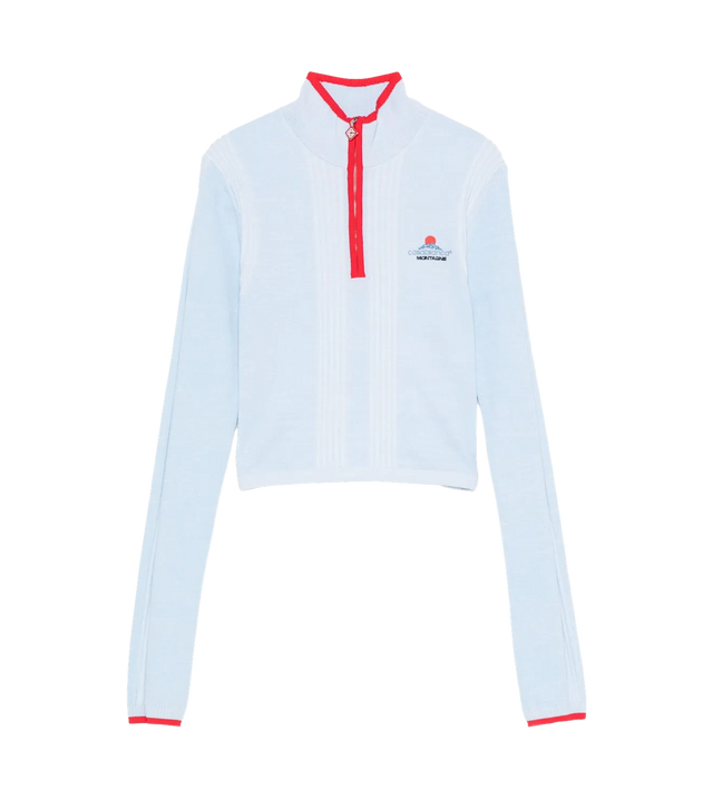 Geripptes Sweatshirt mit Reißverschluss
