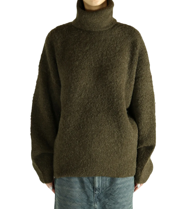 Bouclé Rollkragenpullover