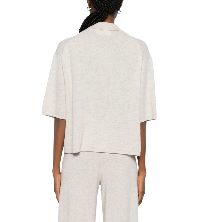 Kaschmirpullover mit Poloshirtkragen