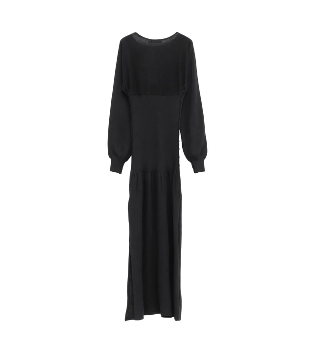 Langärmeliges Fa Kleid mit Knopfdetail