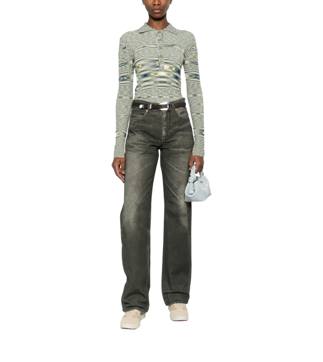 Spacedyed Strick-Poloshirt