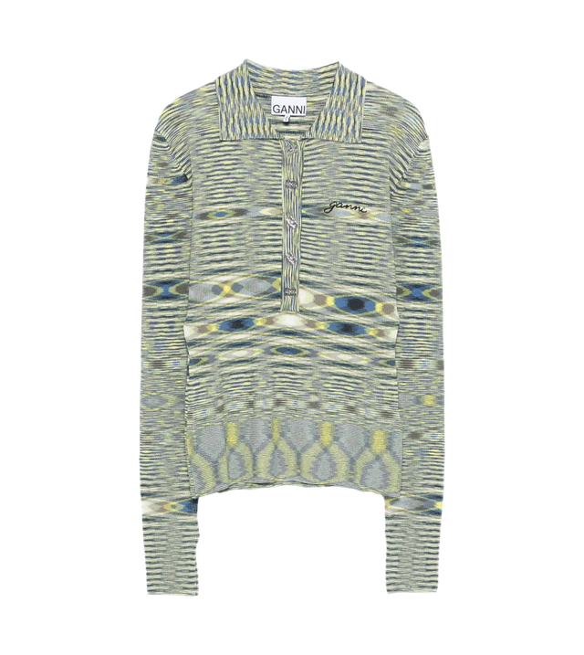 Spacedyed Strick-Poloshirt