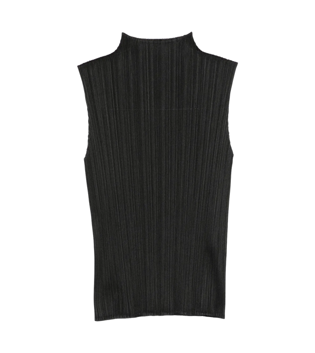 Plissiertes Top mit Stehkragen