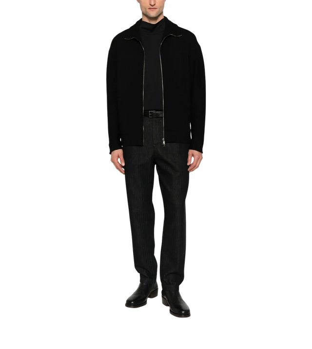 Reißverschluss-Strickjacke aus Wolle