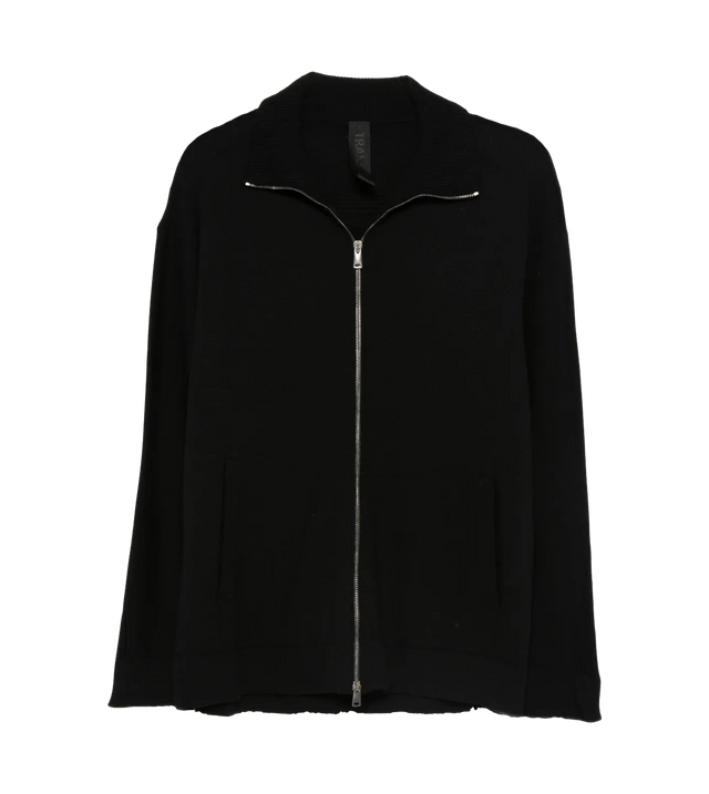 Reißverschluss-Strickjacke aus Wolle