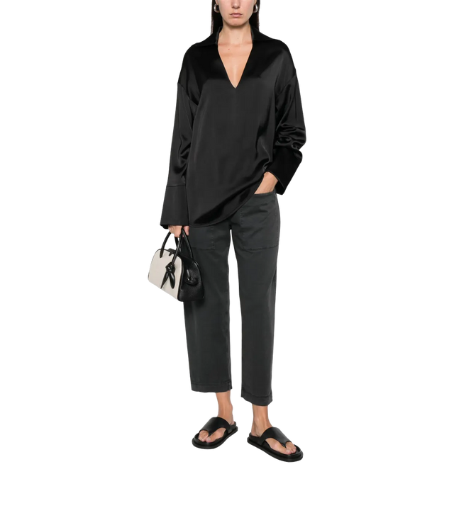 Cropped Hose mit elastischem Bund