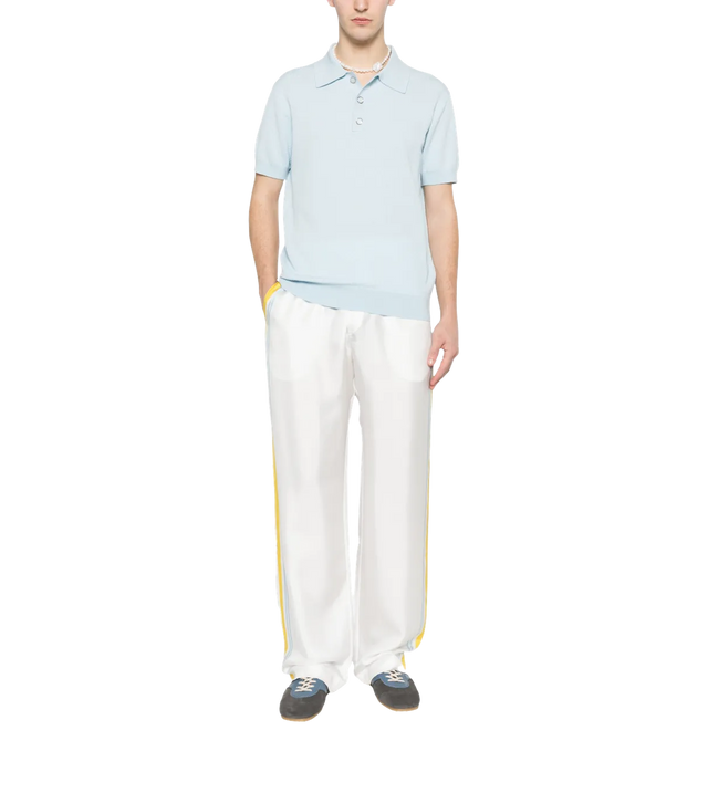 Poloshirt mit Pointelle-Monogramm