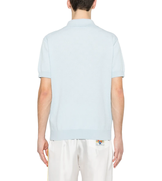 Poloshirt mit Pointelle-Monogramm