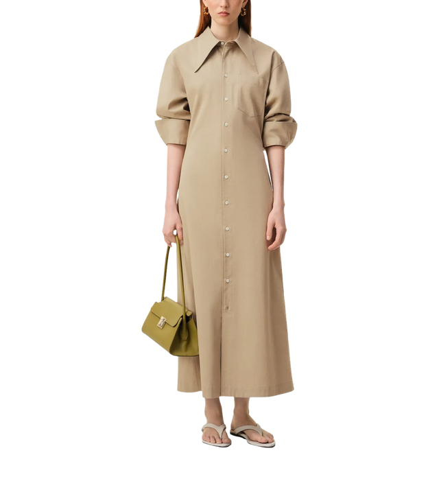 Schmales Midikleid mit Ballonärmeln