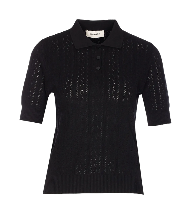 Cristine gestricktes Poloshirt