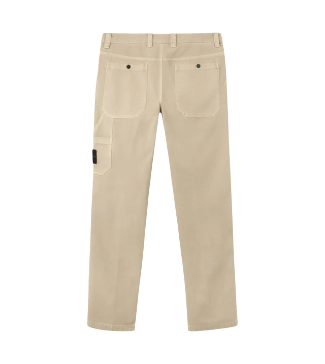 Beige Chino-Hose mit Vintage-Optik