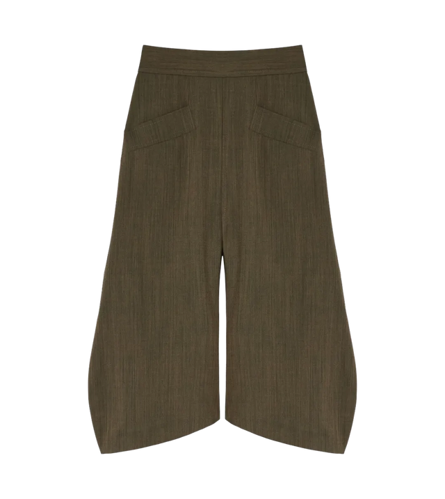 Caprihose aus brauner Wollmischung