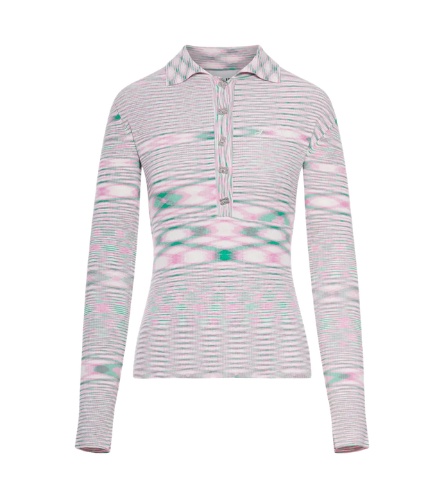 Spacedyed Strick-Poloshirt