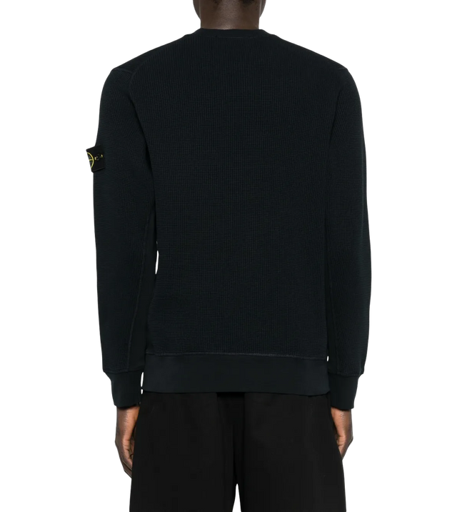 Sweatshirt in Waffelstrick mit Kompass-Patch