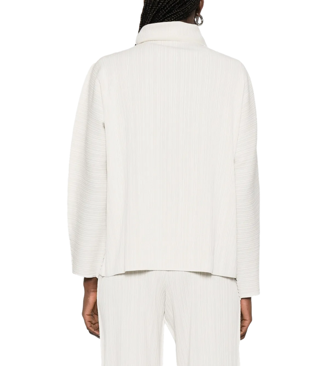 A-Poc Shell Stehkragen-Oberteil mit Falten