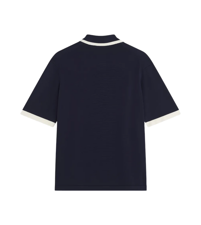 Poloshirt mit gerippten Details